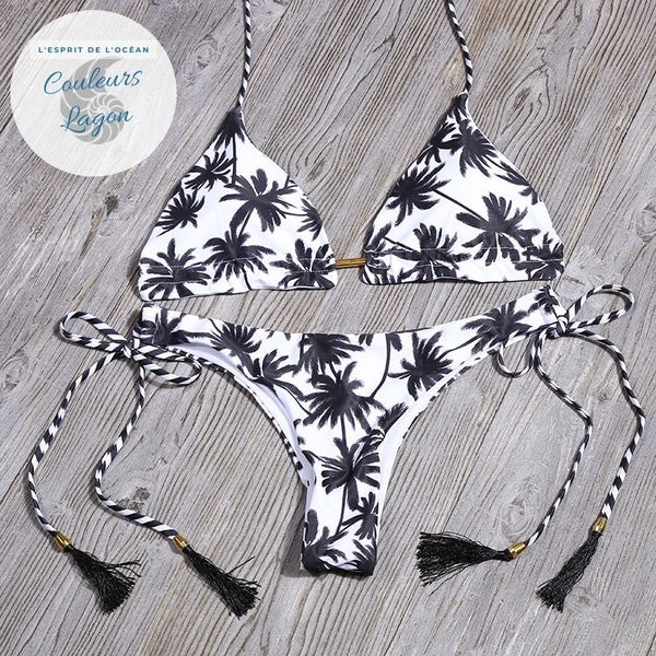 Bikini Floral Tangua BRASIL - Couleurs Lagon
