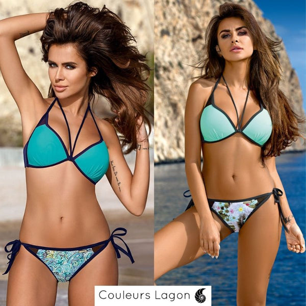 Bikini Push Up Brésilien Turquoise Brazil - Couleurs Lagon