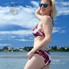 Bikini Push-Up Floral Star - Couleurs Lagon