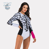 Bikini Push-Up Rashguard Manche Longue DOLPHIN PLAY - Couleurs Lagon - avant droit
