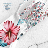 Bikini Push-Up Tangua Brésilien CASSIS FLORAL - Couleurs Lagon