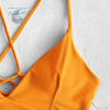 Bikini Push-Up Tangua Brésilien ORANGE FLORAL - Couleurs Lagon
