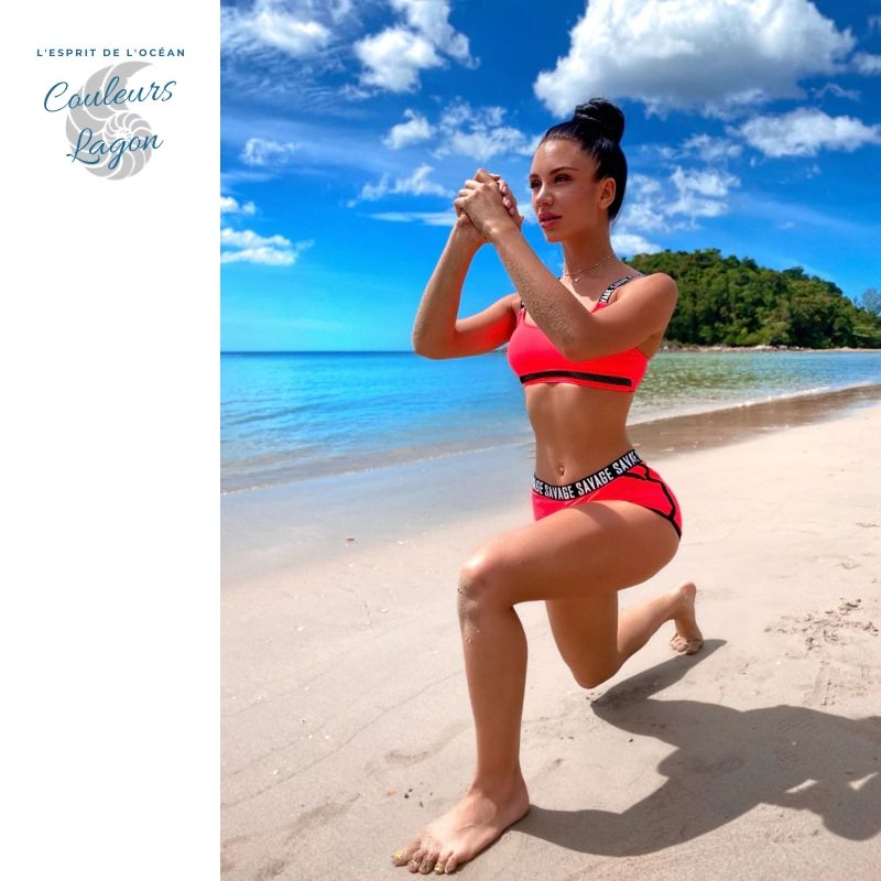 Bikini Sport Rashguard Brésilien SAVAGE - Couleurs Lagon