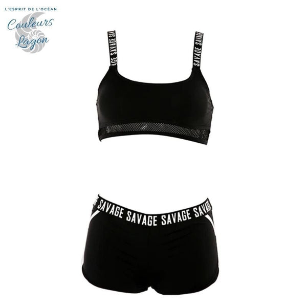 Bikini Sport Rashguard Brésilien SAVAGE - Couleurs Lagon