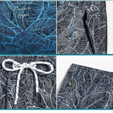 Boardshort homme QuickDry taille élastique lacet poches — Couleurs Lagon Night Blue