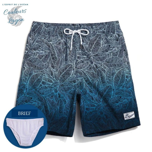 Short de surf homme grande taille Night Blue B — Couleurs Lagon Nouvelle-Calédonie