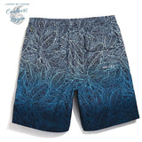 Short de surf homme bleu nuit motif géométrique séchage rapide — Couleurs Lagon