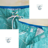Boardshort Surf Quicksilver QuickDry Blanc Turquoise - Couleurs Lagon
