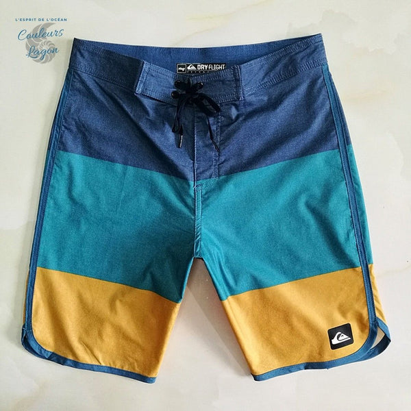 avant bleu - Boardshort Surf Quicksilver QuickDry Bleu Gris - Couleurs Lagon