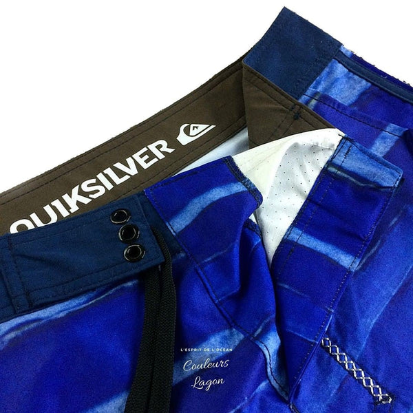 Boardshort Surf Quicksilver QuickDry Grande Taille à rayures - Couleurs Lagon