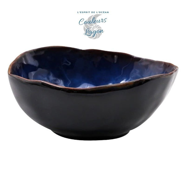 Bol irrégulier en porcelaine BLEU LAGON - Couleurs Lagon - XL profil