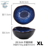 Bol irrégulier en porcelaine BLEU LAGON - Couleurs Lagon - XL 20.5cm