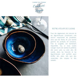 Bol irrégulier en porcelaine BLEU LAGON - Couleurs Lagon - atelier de cuisine