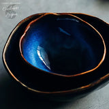 Bol irrégulier en porcelaine BLEU LAGON - Couleurs Lagon - 2 bols