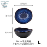 Bol irrégulier en porcelaine BLEU LAGON - Couleurs Lagon - L 18cm