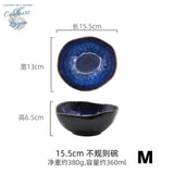 Bol irrégulier en porcelaine BLEU LAGON - Couleurs Lagon - M 15.5cm