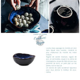 Bol irrégulier en porcelaine BLEU LAGON - Couleurs Lagon - txt beau paysage