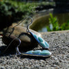 Boucle d'oreille Ag 925 Goutte d'eau en Larimar - Couleurs Lagon