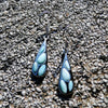 Boucle d'oreille Ag 925 Goutte d'eau en Larimar - Couleurs Lagon