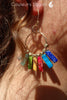 Boucles D'oreilles 7 Chakra Pierres Naturelles et Or - Couleurs Lagon