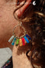 Boucles D'oreilles 7 Chakra Pierres Naturelles et Or - Couleurs Lagon