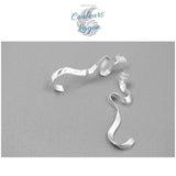 Boucles d'oreilles en Argent S925 Algue Marine Concises et Lisses - Couleurs Lagon