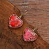 Boucles d'oreilles en pierre naturelle de Jaspe Rouge - Couleurs Lagon