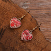 Boucles d'oreilles en pierre naturelle de Jaspe Rouge - Couleurs Lagon