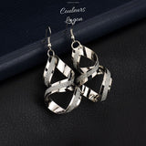 Boucles d'oreilles en spirale couleur argent noir ou or - Couleurs Lagon