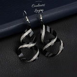 Boucles d'oreilles en spirale couleur argent noir ou or - Couleurs Lagon