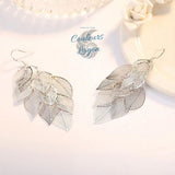 Bijou argent 925 Couleurs Lagon vue d'ensemble - boucles d'oreilles feuille d'érable