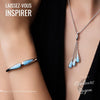 Boucles d'Oreilles Goutte d'Eau Argent 925 et Larimar - Couleurs Lagon