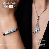 Boucles d'Oreilles Goutte d'Eau Argent 925 et Larimar - Couleurs Lagon