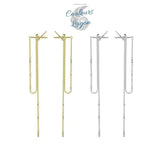 Boucles d'oreilles argent 925 zircon - coloris or
