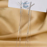 Boucles d'oreilles longues argent femme - packaging Couleurs Lagon