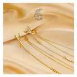 Boucles d'oreilles longues s925 zircon - Couleurs Lagon