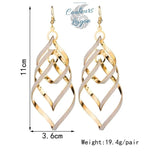 Boucles d'oreilles Punk en spirale pour femmes - Couleurs Lagon