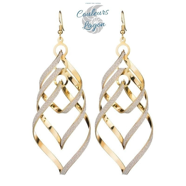 Boucles d'oreilles Punk en spirale pour femmes - Couleurs Lagon