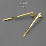Boucles d'oreilles S925 Longue Argent ou Or - Couleurs Lagon