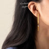 Boucles d'oreilles S925 Longue Argent ou Or - Couleurs Lagon