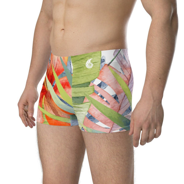 Boxers Caleçon Homme Floral PF11 Hibiscus - Couleurs Lagon