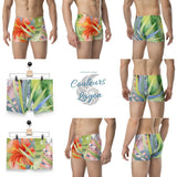 Boxers Caleçon Homme Floral PF11 Hibiscus - Couleurs Lagon