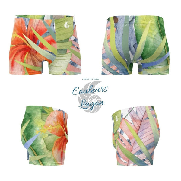 Boxers Caleçon Homme Floral PF11 Hibiscus - Couleurs Lagon