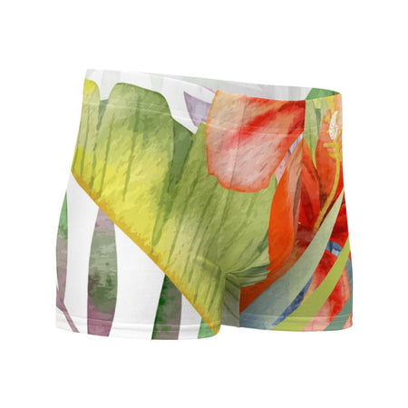 Boxers Caleçon Homme Floral PF12 Blanc Hibiscus - Couleurs Lagon