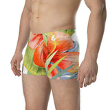 Boxers Caleçon Homme Floral PF12 Blanc Hibiscus - Couleurs Lagon