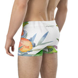 Boxers Caleçon Homme Floral PF12 Blanc Hibiscus - Couleurs Lagon