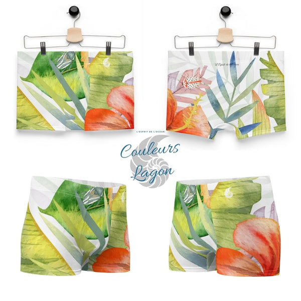 Boxers Caleçon Homme Floral PF13 Coléoptères - Couleurs Lagon