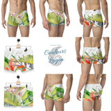 Boxers Caleçon Homme Floral PF14 Coléoptères Bananier - Couleurs Lagon