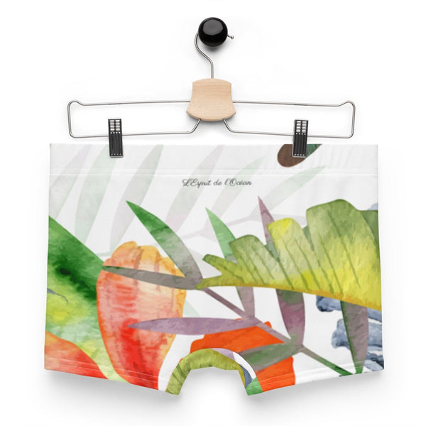 Boxers Caleçon Homme Floral PF14 Coléoptères Bananier - Couleurs Lagon