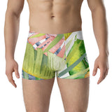Boxers Caleçon Homme Floral PF14 Coléoptères Bananier - Couleurs Lagon